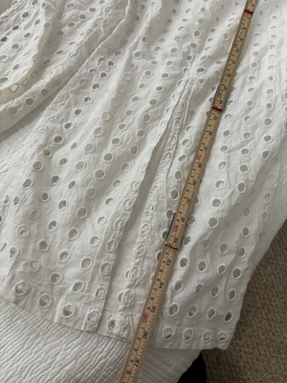 True Destinations White Eyelet Swim Coverup Pants with Tassel Drawstring Large